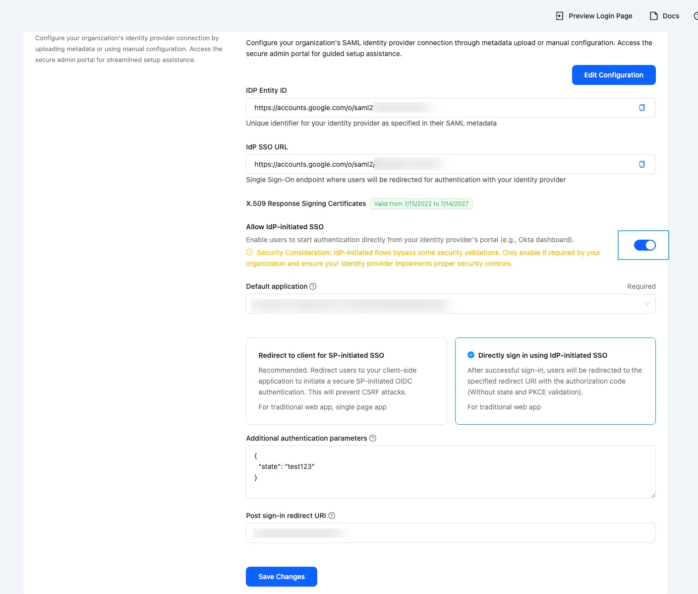 Enable IdP-initiated flow in SSOJet dashboard